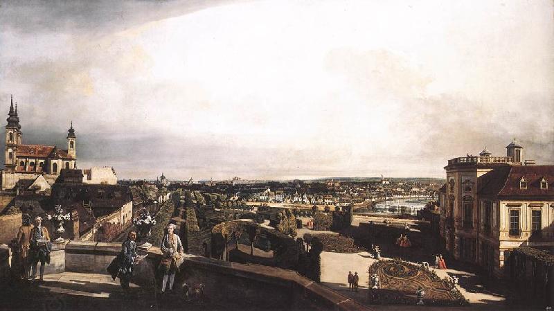 BELLOTTO, Bernardo Vienna, Panorama from Palais Kaunitz ffg oil painting picture